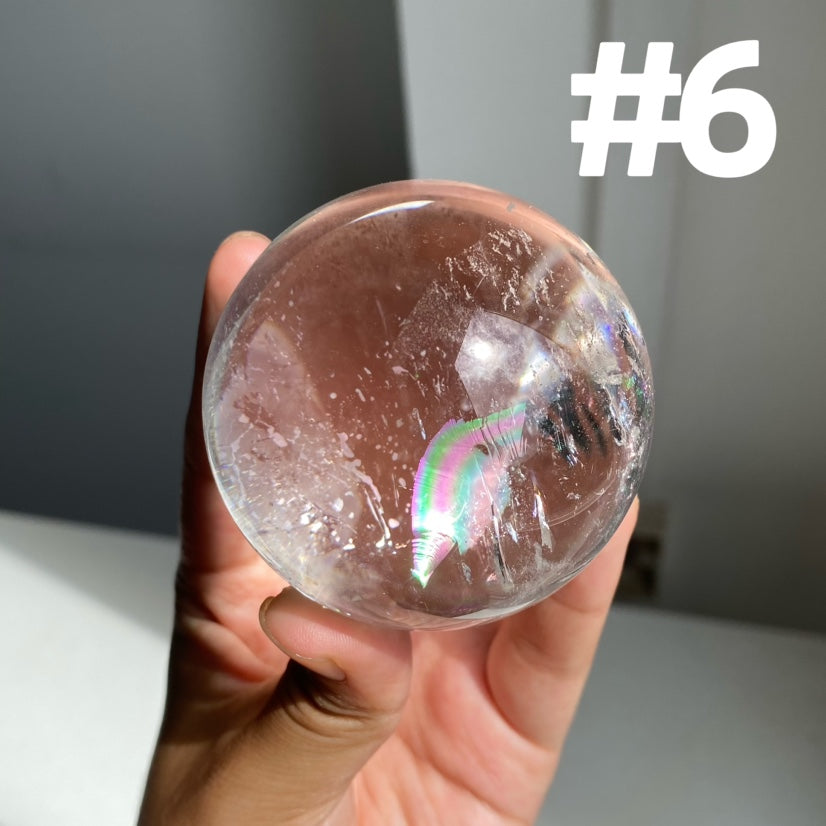 Rainbow Clear Quartz Sphere