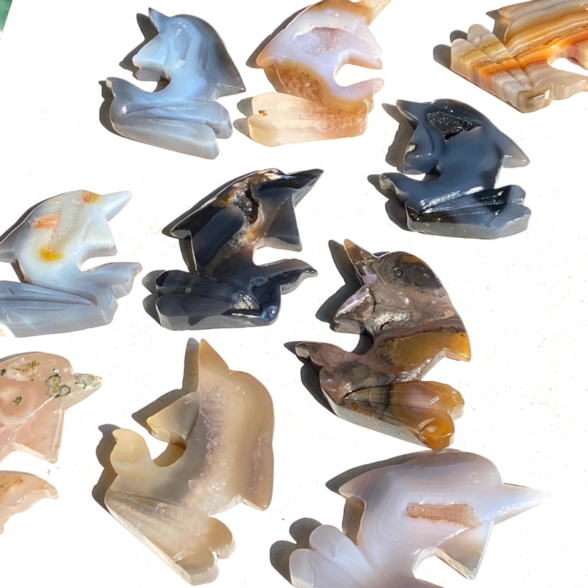 Druzy Agate Dolphin