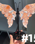 Pink Agate Butterfly Wings