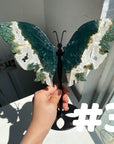 Moss Agate Big Butterfly Wings