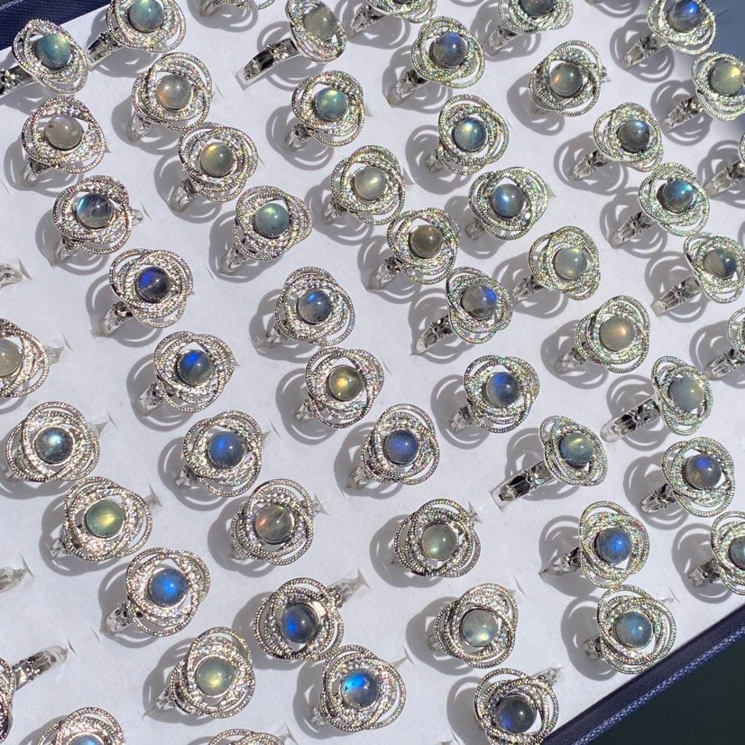 Labradorite Fidget Spinner Ring