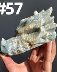 Moss Agate Dragon Head