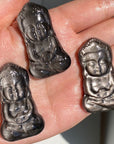 Silver Sheen Obsidian Buddha