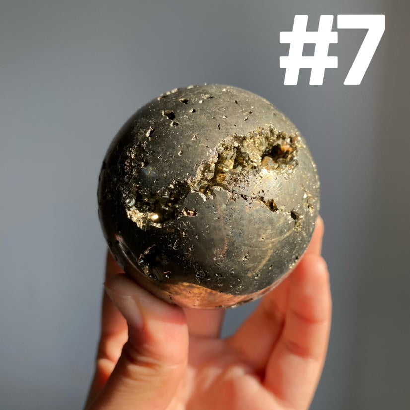 Pyrite Druzy Sphere