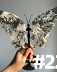 Moss Agate Big Butterfly Wings