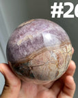 Amethyst x Crazy Lace Agate Sphere