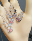 Hello Kitty Strawberry Quartz Necklace