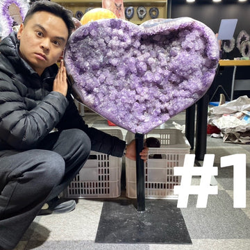 Massive Sugar Amethyst Heart