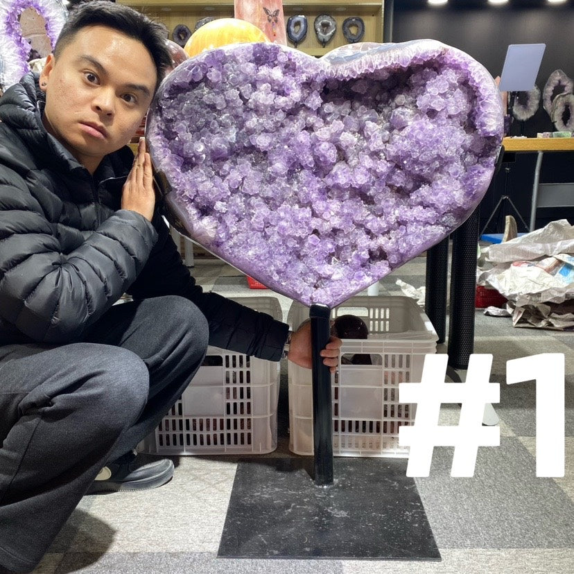 Massive Sugar Amethyst Heart
