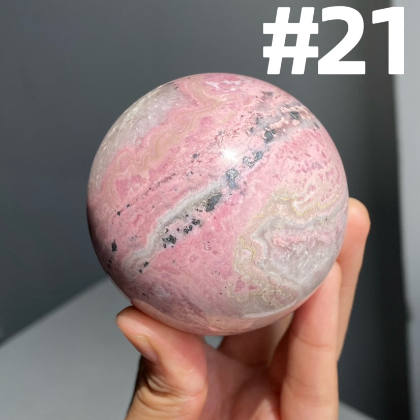 Pink Rhodonite Spheres