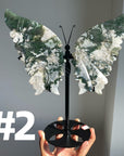 Moss Agate Big Butterfly Wings