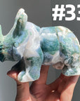 Moss Agate Rhinocero