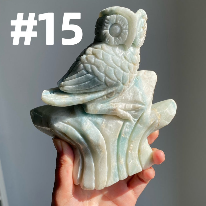Sky Blue Quartz Owl