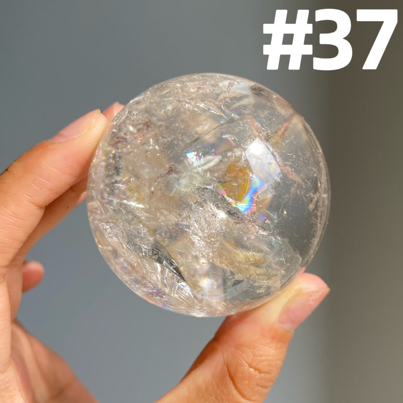 Rainbow Clear Quartz Sphere