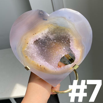 Druzy Agate Big Moons and Hearts