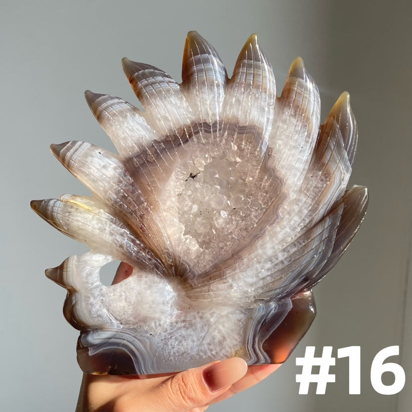 Druzy Agate 9 Tailed Fox