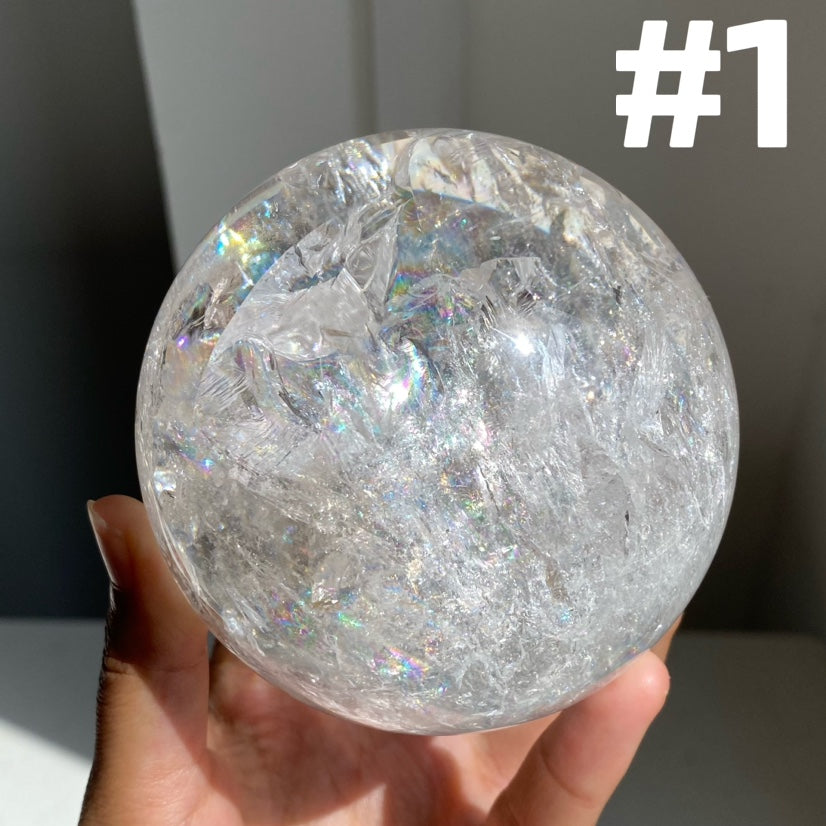 Rainbow Clear Quartz Sphere