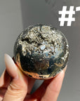 Pyrite Druzy Sphere