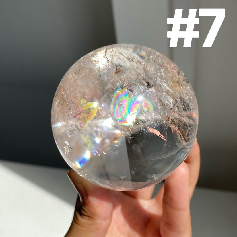 Rainbow Clear Quartz Sphere