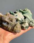 Clearance Moss Agate Dragon Head