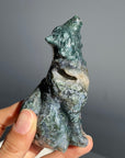 Moss Agate Wolf