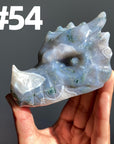 Moss Agate Dragon Head