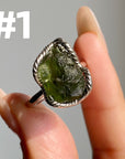 Genuine Moldavite Rings