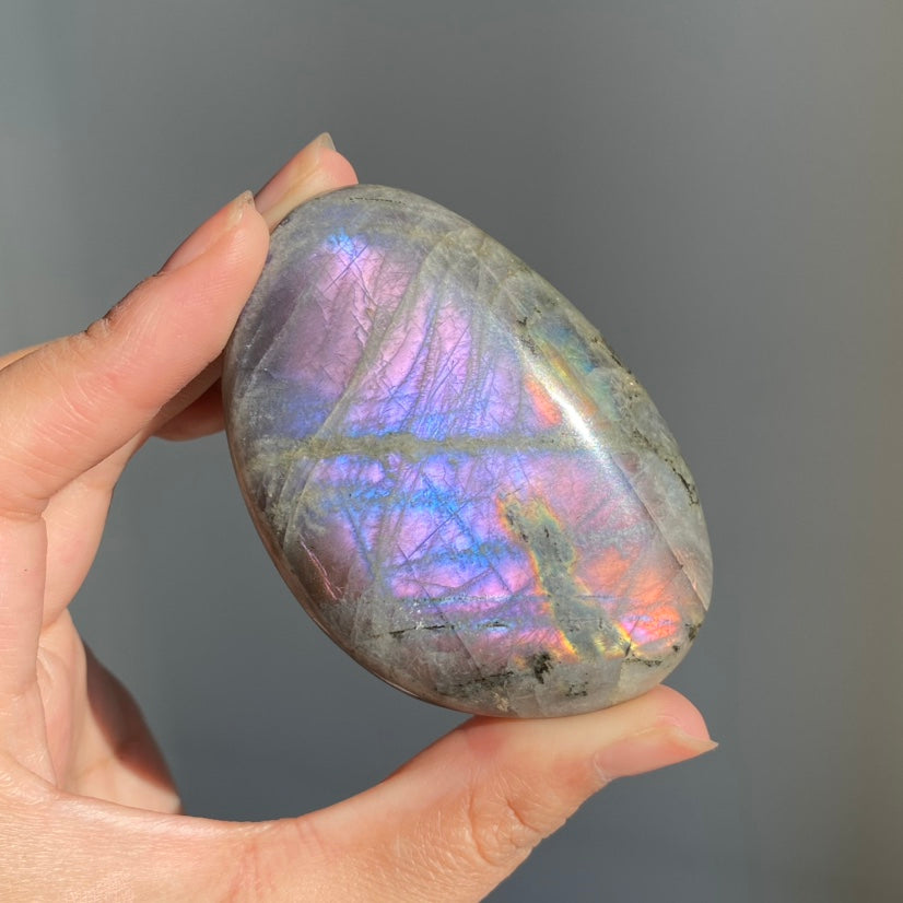 Purple Labradorite Palm Stone