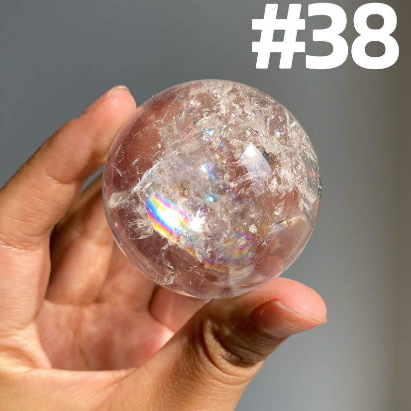 Rainbow Clear Quartz Sphere