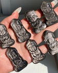 Silver Sheen Obsidian Buddha