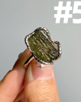 Genuine Moldavite Rings