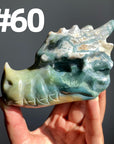 Moss Agate Dragon Head