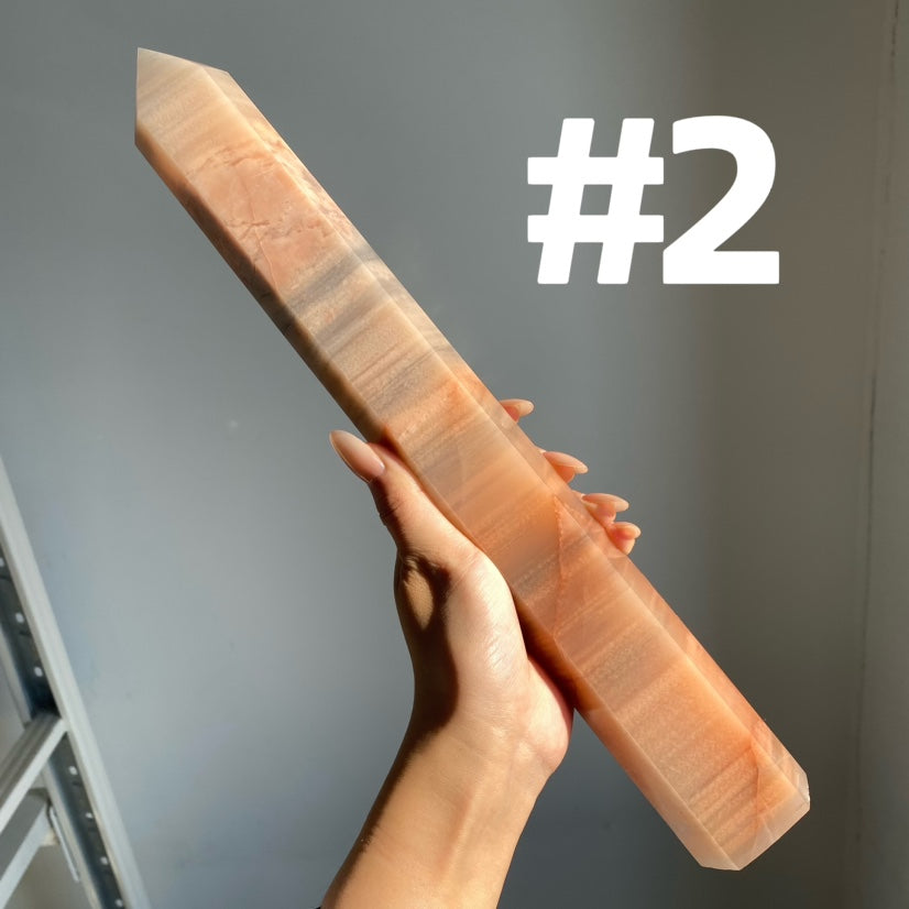 Pink Banded Agate Big Tower