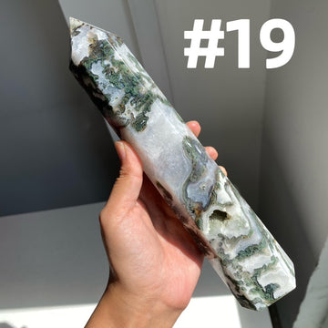 Big Moss Agate Tower