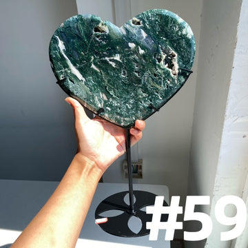 Moss Agate Moons & Hearts