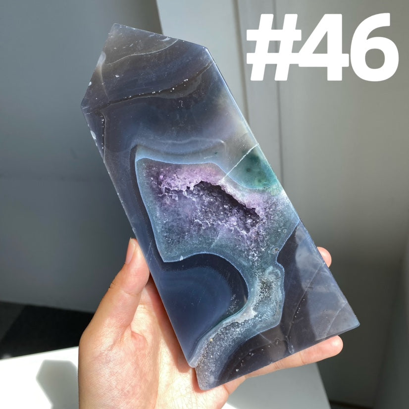 Druzy Agate Tower (imperfect)