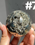 Pyrite Druzy Sphere