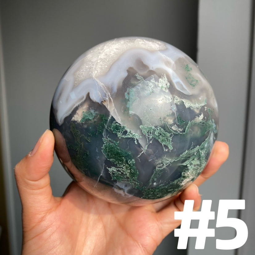 Moss Agate Big Spheres