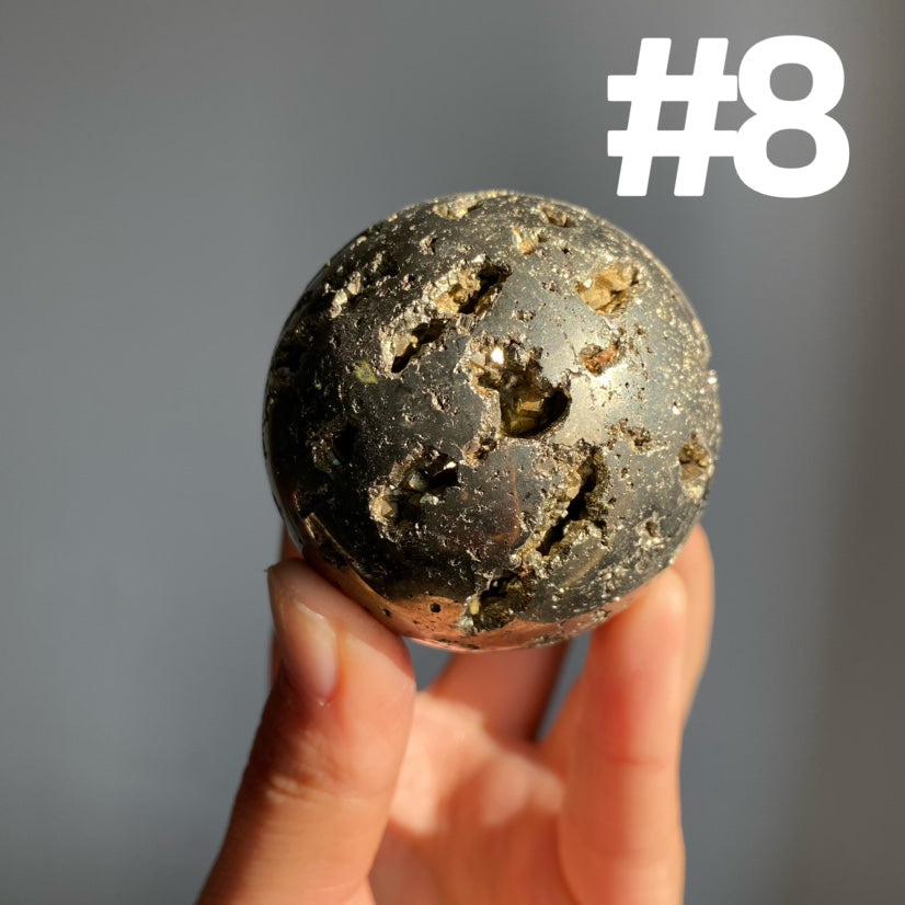 Pyrite Druzy Sphere