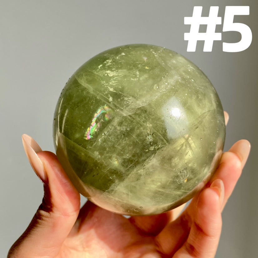 Apple Green Fluorite Sphere