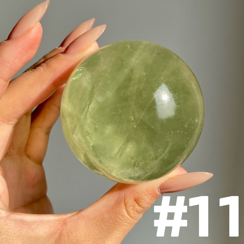 Apple Green Fluorite Sphere
