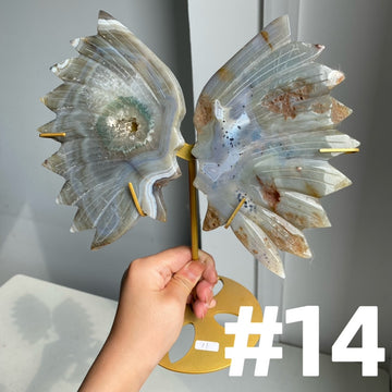 Druzy Agate Butterfly Wings