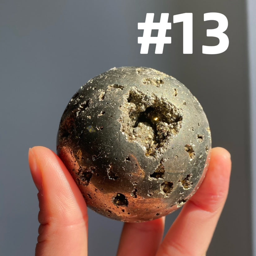 Pyrite Druzy Sphere