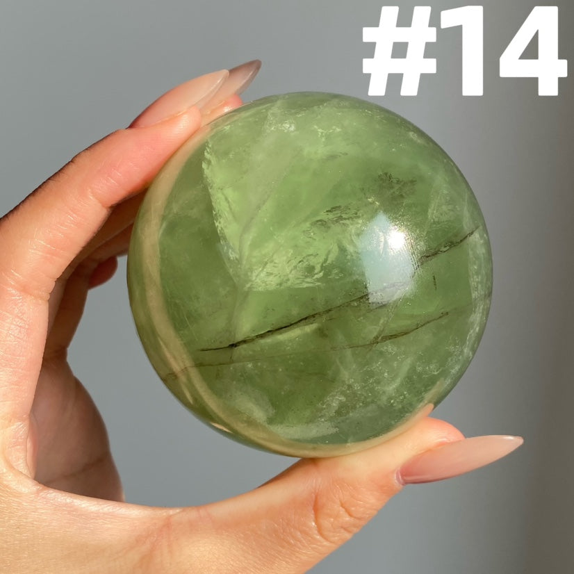 Apple Green Fluorite Sphere