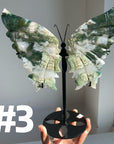 Moss Agate Big Butterfly Wings