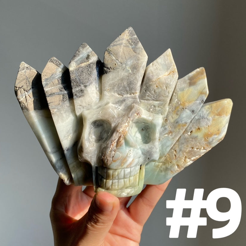 Sky Blue Quartz Skull