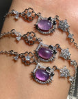 Hello Kitty Amethyst Necklace