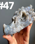 Moss Agate Dragon Head