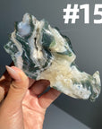 Moss Agate Dragon Head