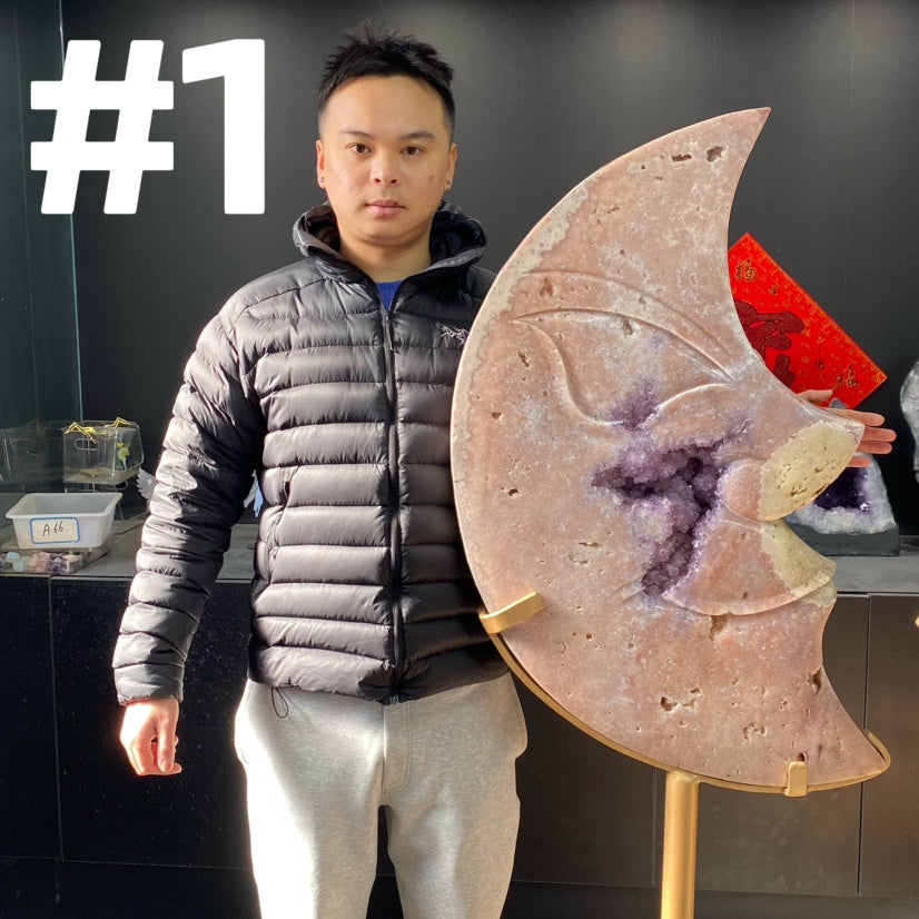 Massive Pink Amethyst Moon